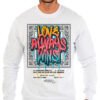 Sudadera George V París blanca Pedrería Brillante Love Always Wins