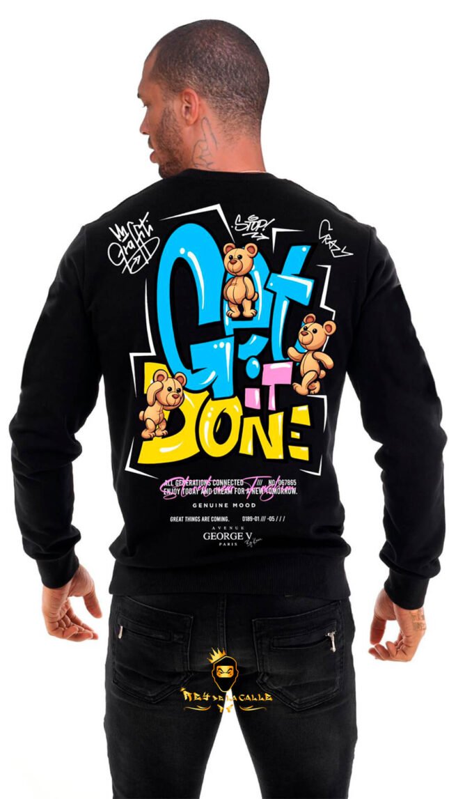 Sudadera Avenue George V París Negra Get It Done