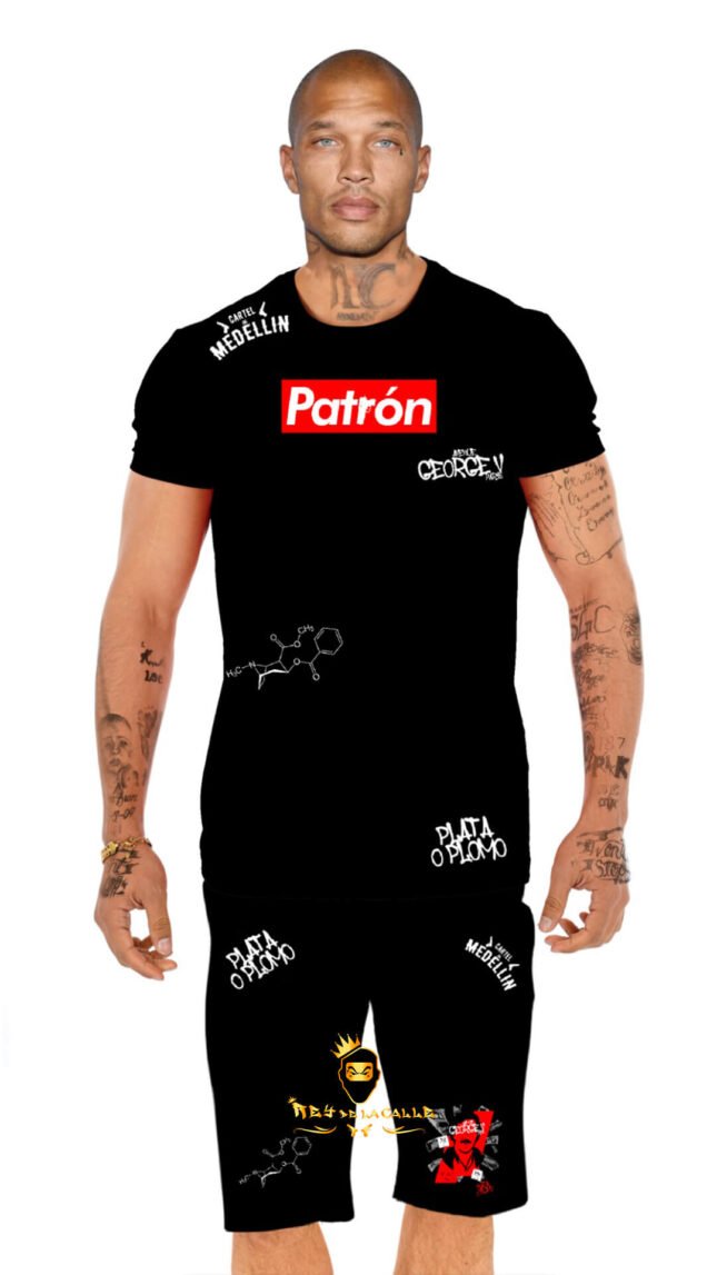 Conjunto Avenue George V Paris Negro Pedrería Brillante El Patrón