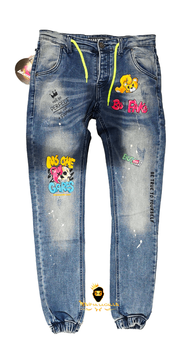 Vaquero Azul Marca ICON Tipo Jogger B-Fake